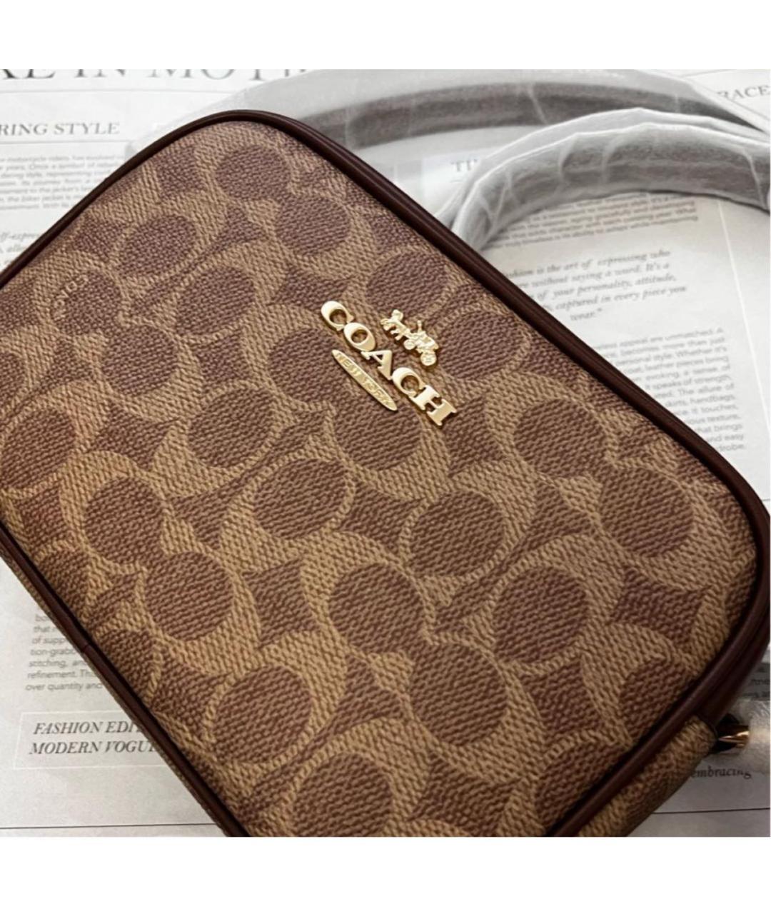 COACH Коричневая сумка через плечо, фото 6