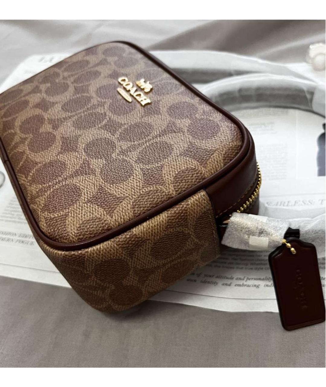 COACH Коричневая сумка через плечо, фото 5