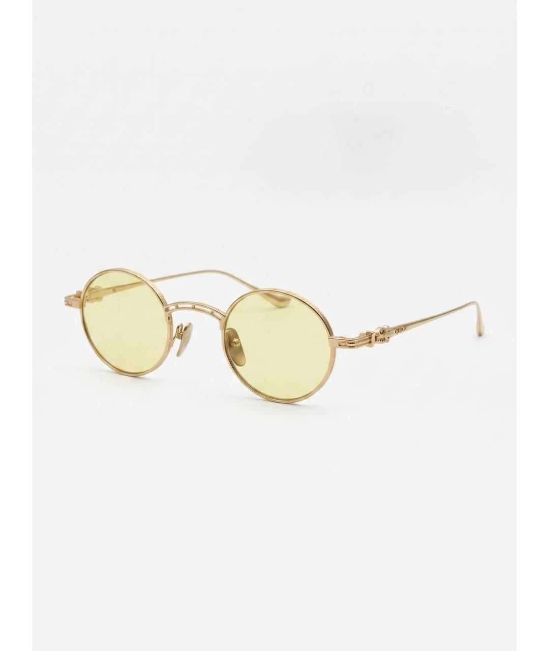 CHROME HEARTS Золотые металлические солнцезащитные очки, фото 4