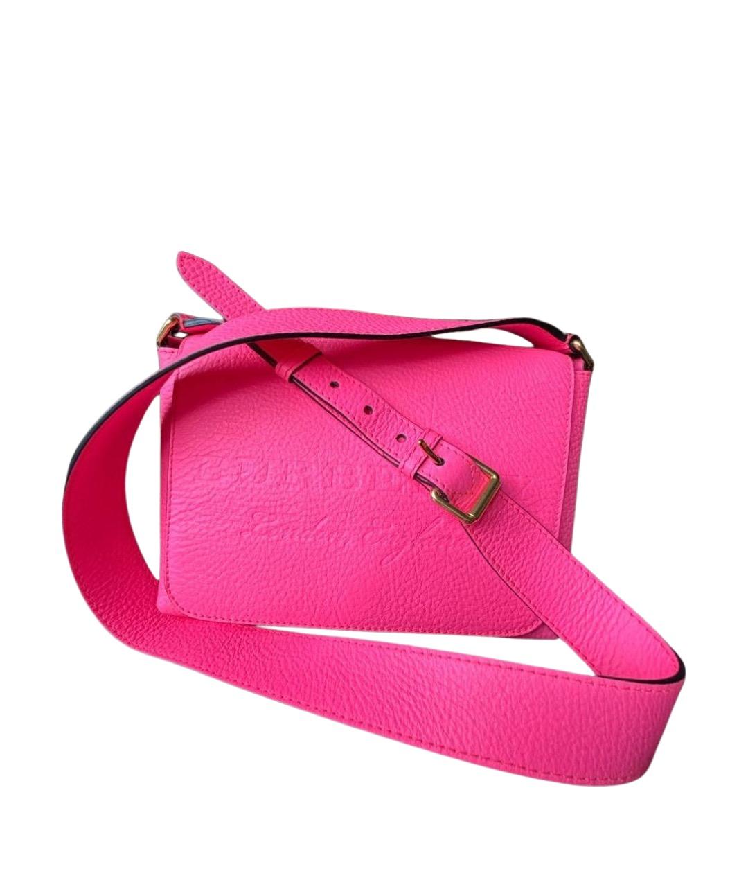 BURBERRY Фуксия кожаная сумка через плечо, фото 1