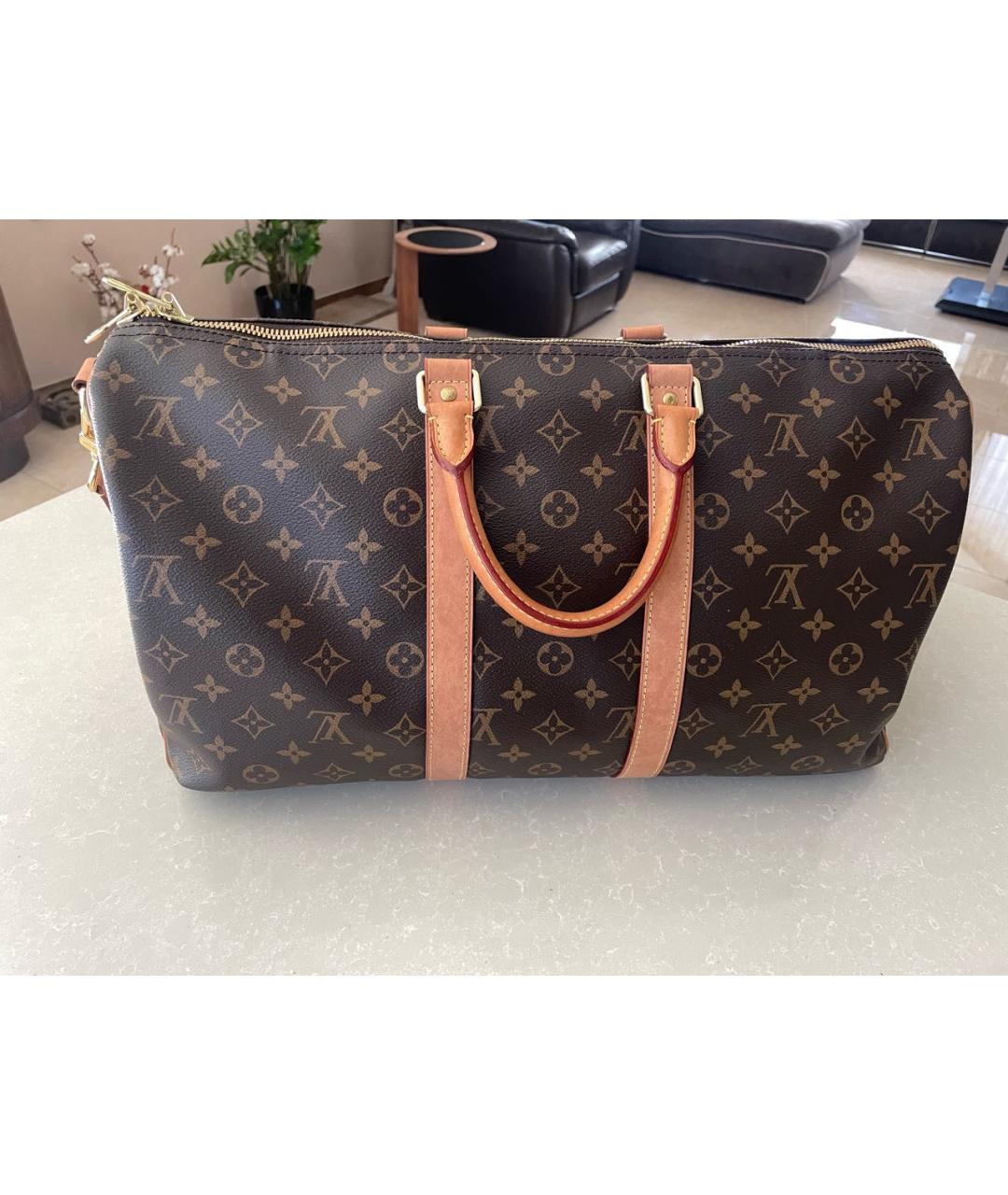 LOUIS VUITTON Коричневая дорожная/спортивная сумка, фото 9