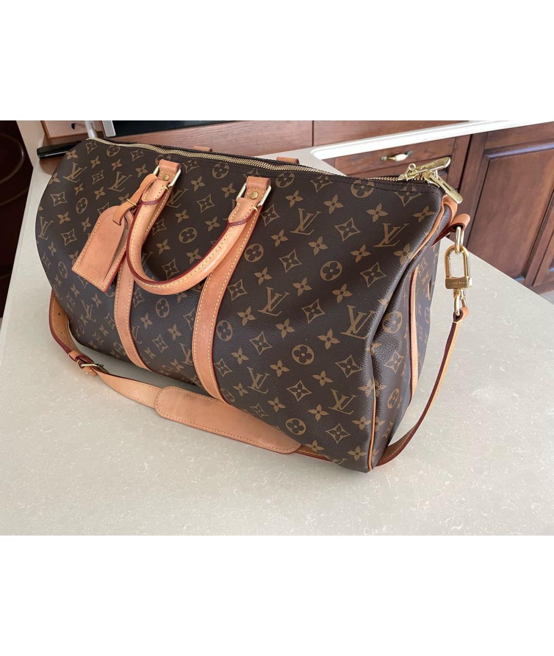 LOUIS VUITTON Коричневая дорожная/спортивная сумка, фото 2