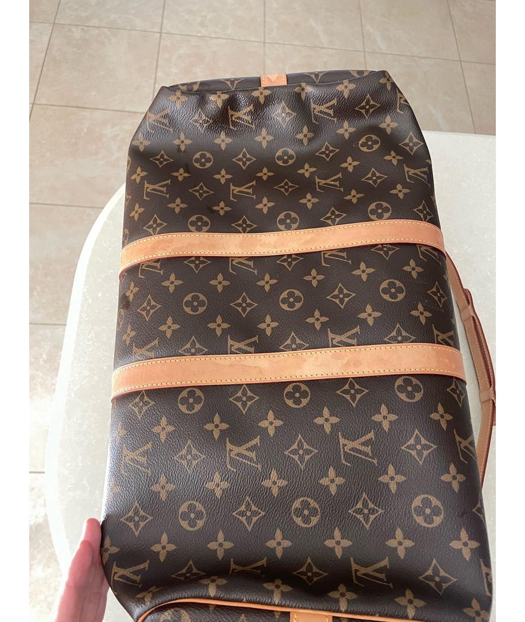 LOUIS VUITTON Коричневая дорожная/спортивная сумка, фото 7