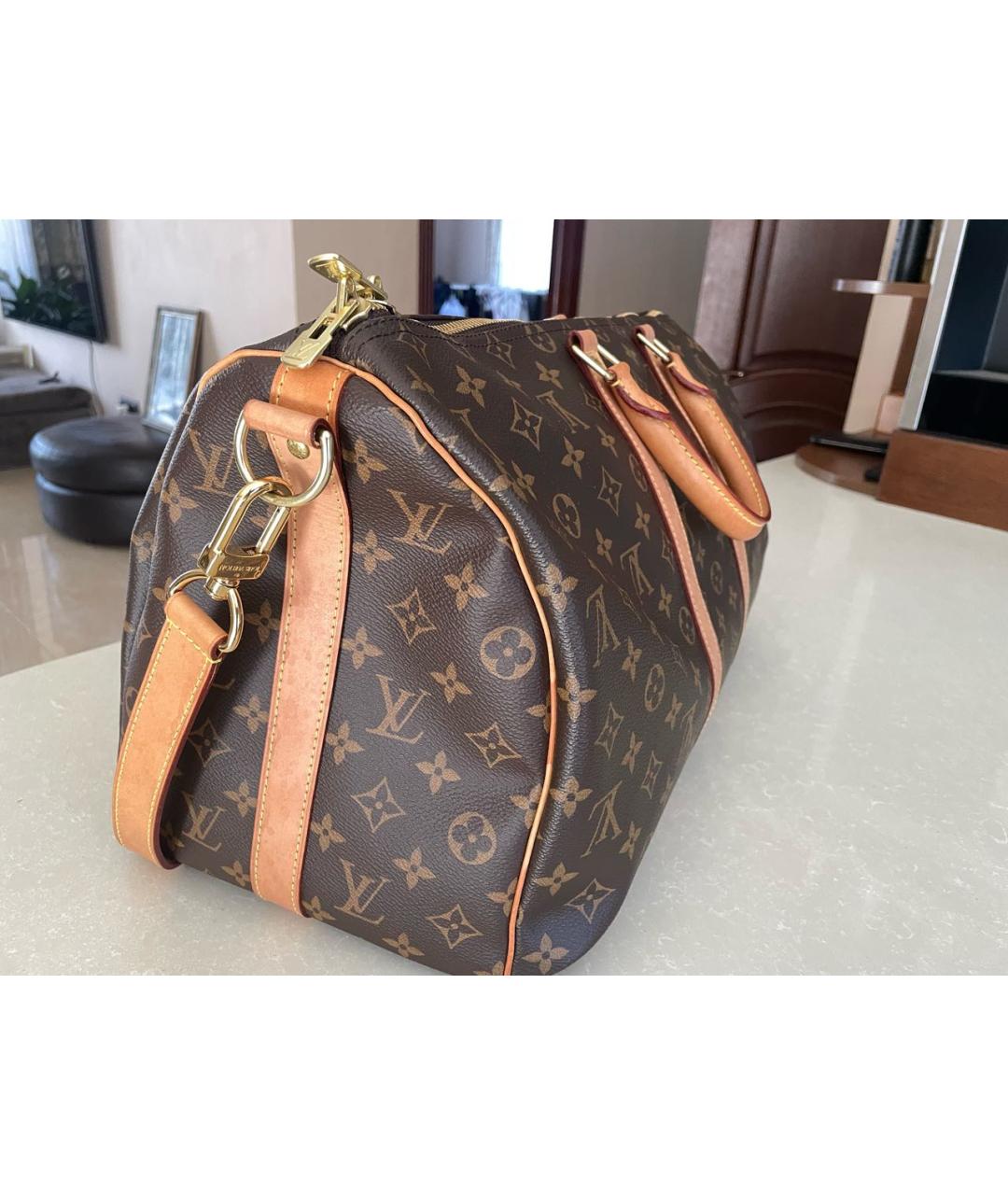 LOUIS VUITTON Коричневая дорожная/спортивная сумка, фото 4