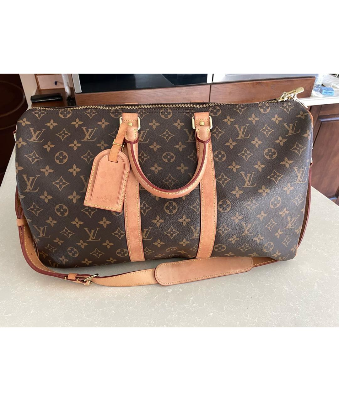 LOUIS VUITTON Коричневая дорожная/спортивная сумка, фото 3