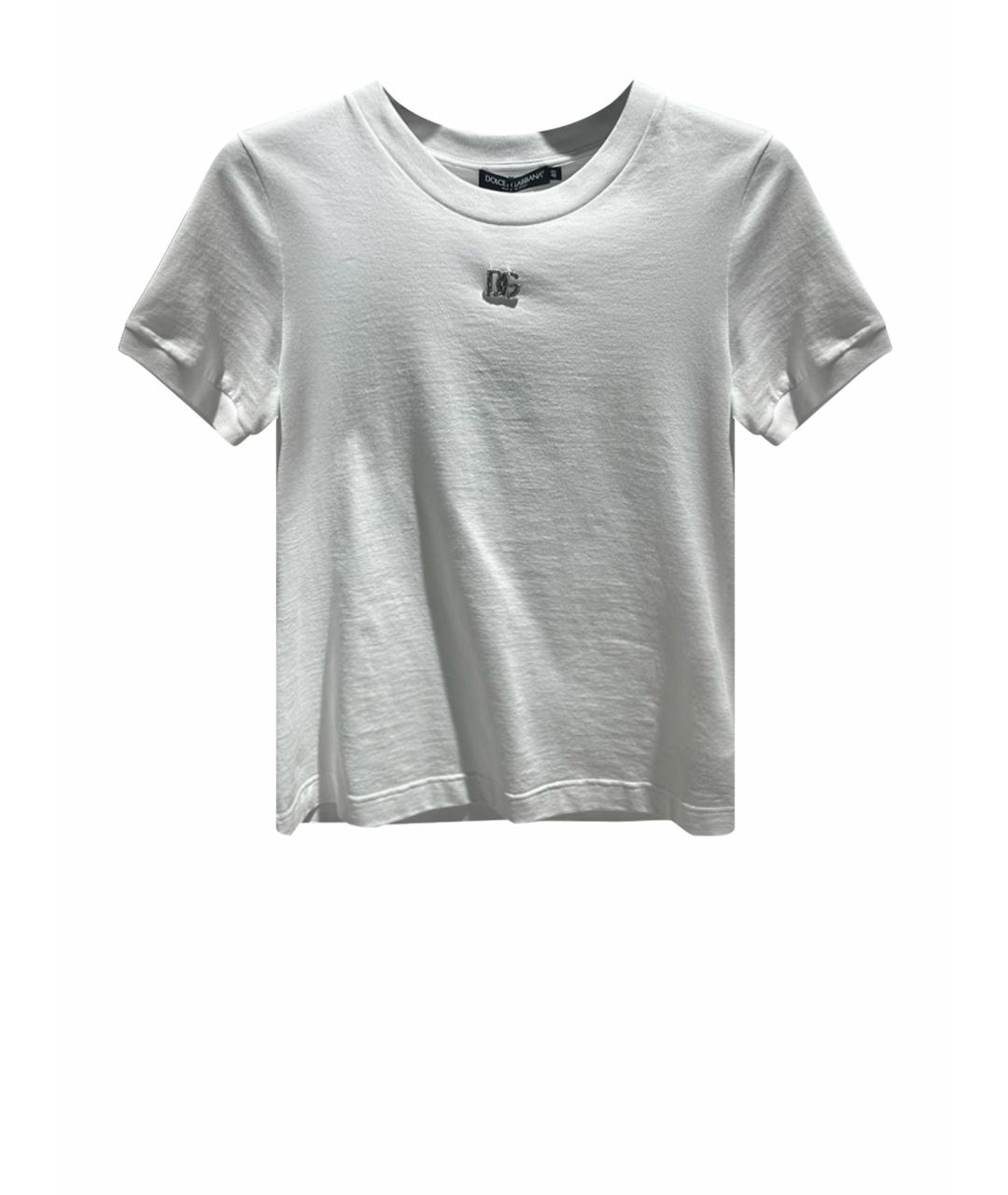 DOLCE&GABBANA Белая хлопковая футболка, фото 1