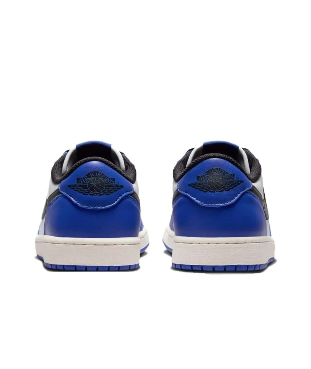 JORDAN Синие кожаные низкие кроссовки / кеды, фото 4