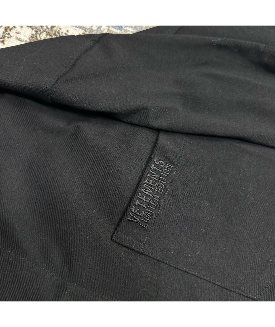 VETEMENTS Черная хлопковая классическая рубашка, фото 4