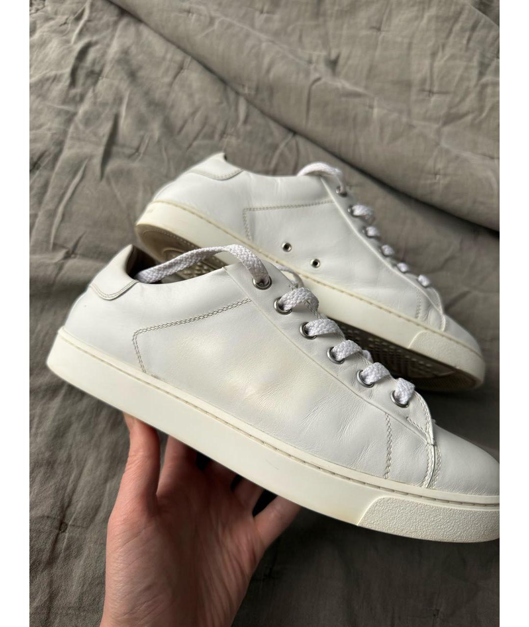 GIANVITO ROSSI Белые кожаные кеды, фото 6