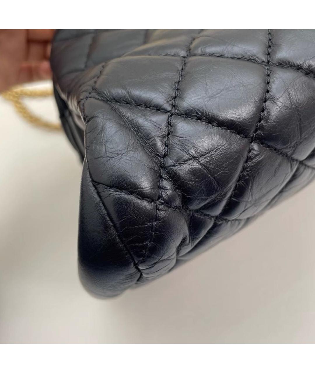 CHANEL Черная кожаная сумка через плечо, фото 6