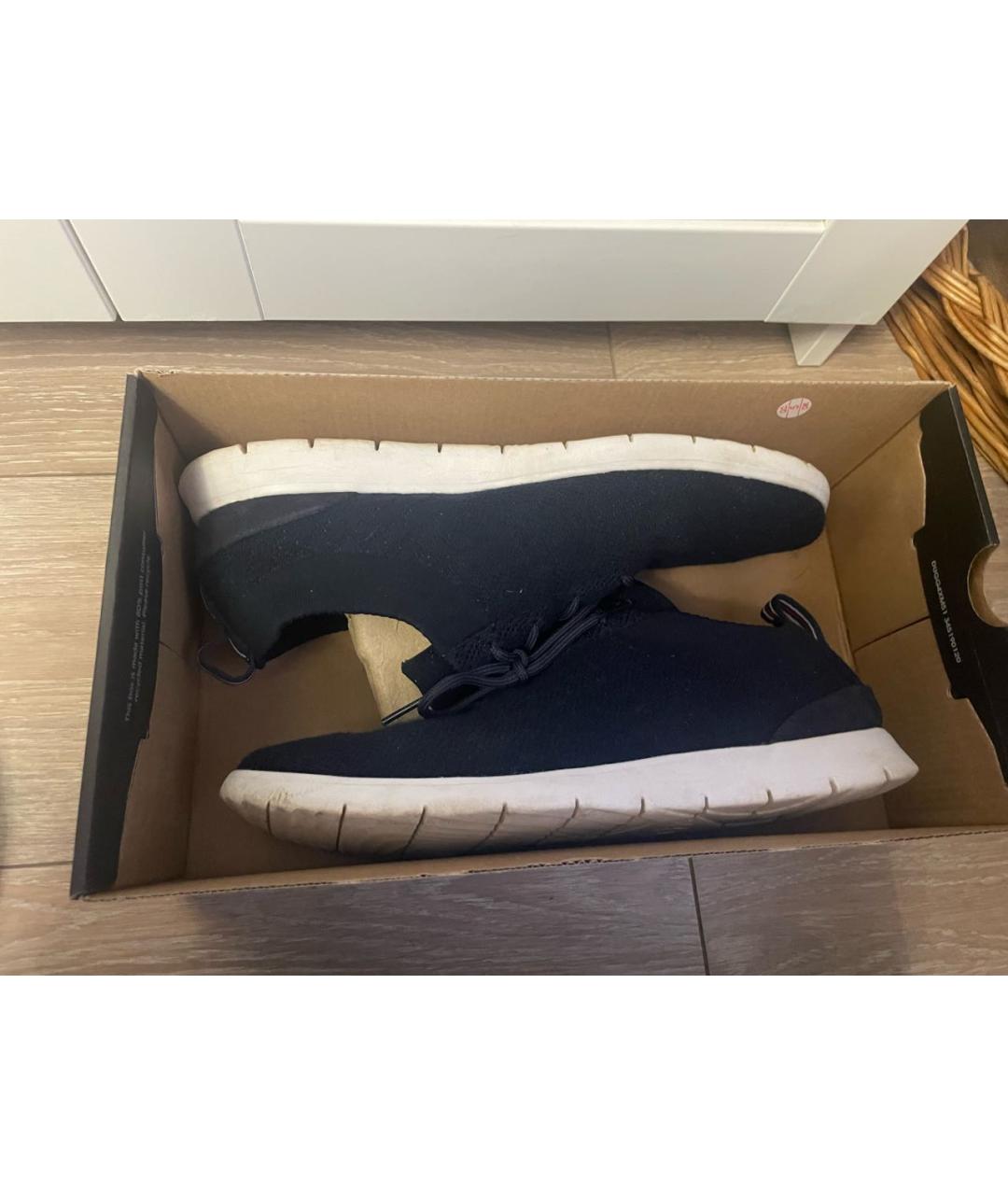 UGG AUSTRALIA Темно-синие текстильные низкие кроссовки / кеды, фото 3