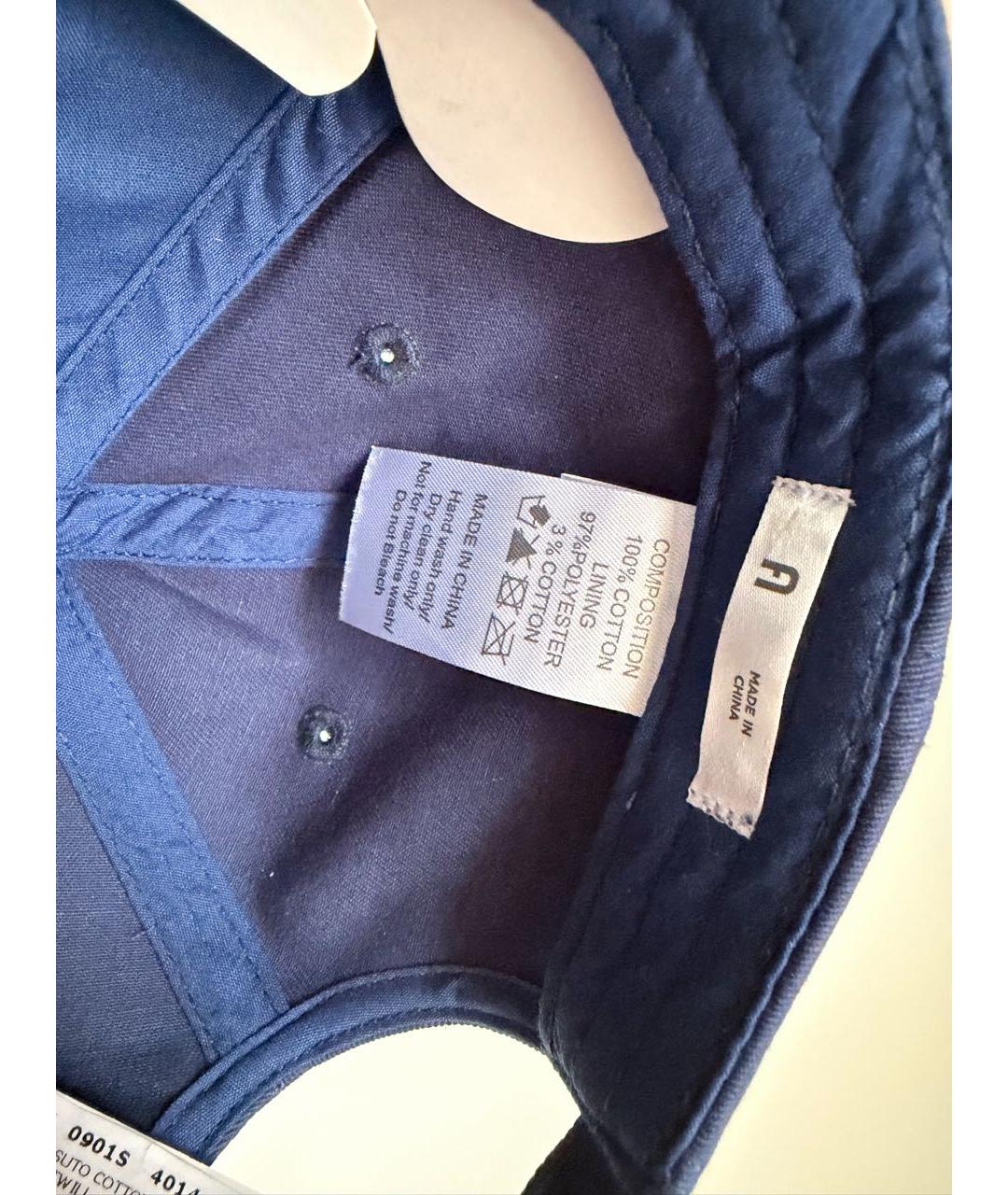 FURLA Темно-синяя хлопковая кепка, фото 3