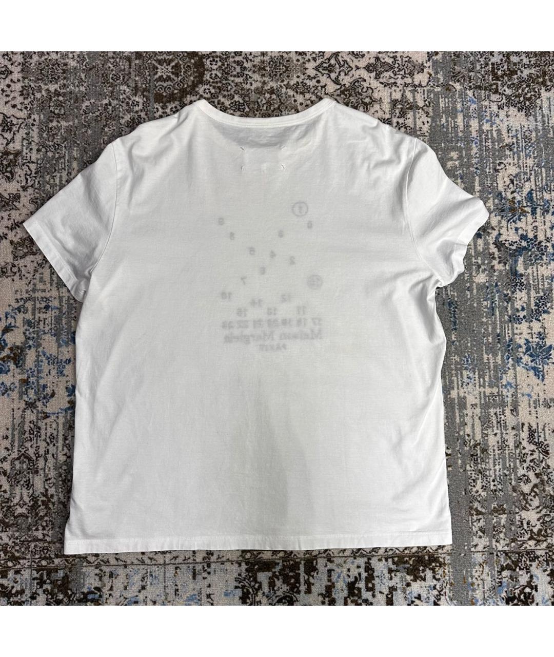 MAISON MARGIELA Белая хлопковая футболка, фото 4
