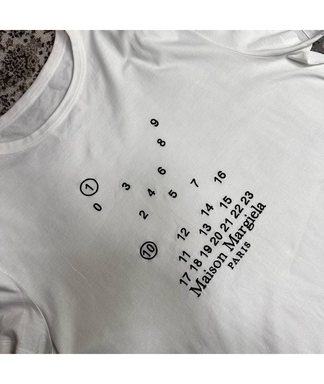 MAISON MARGIELA Белая хлопковая футболка, фото 2