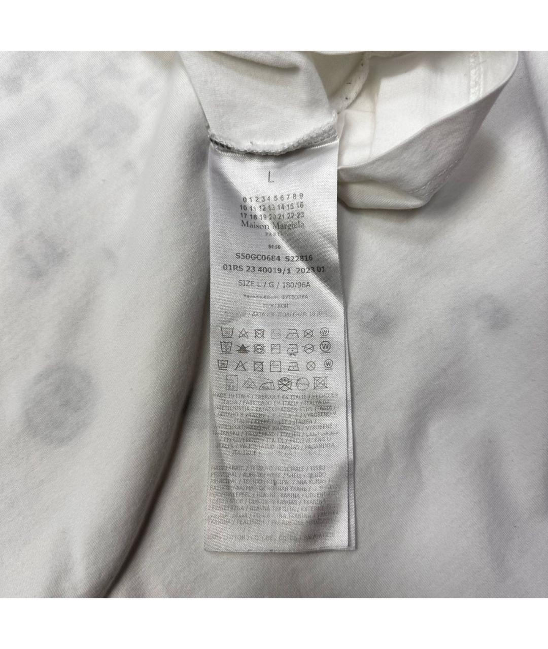 MAISON MARGIELA Белая хлопковая футболка, фото 5