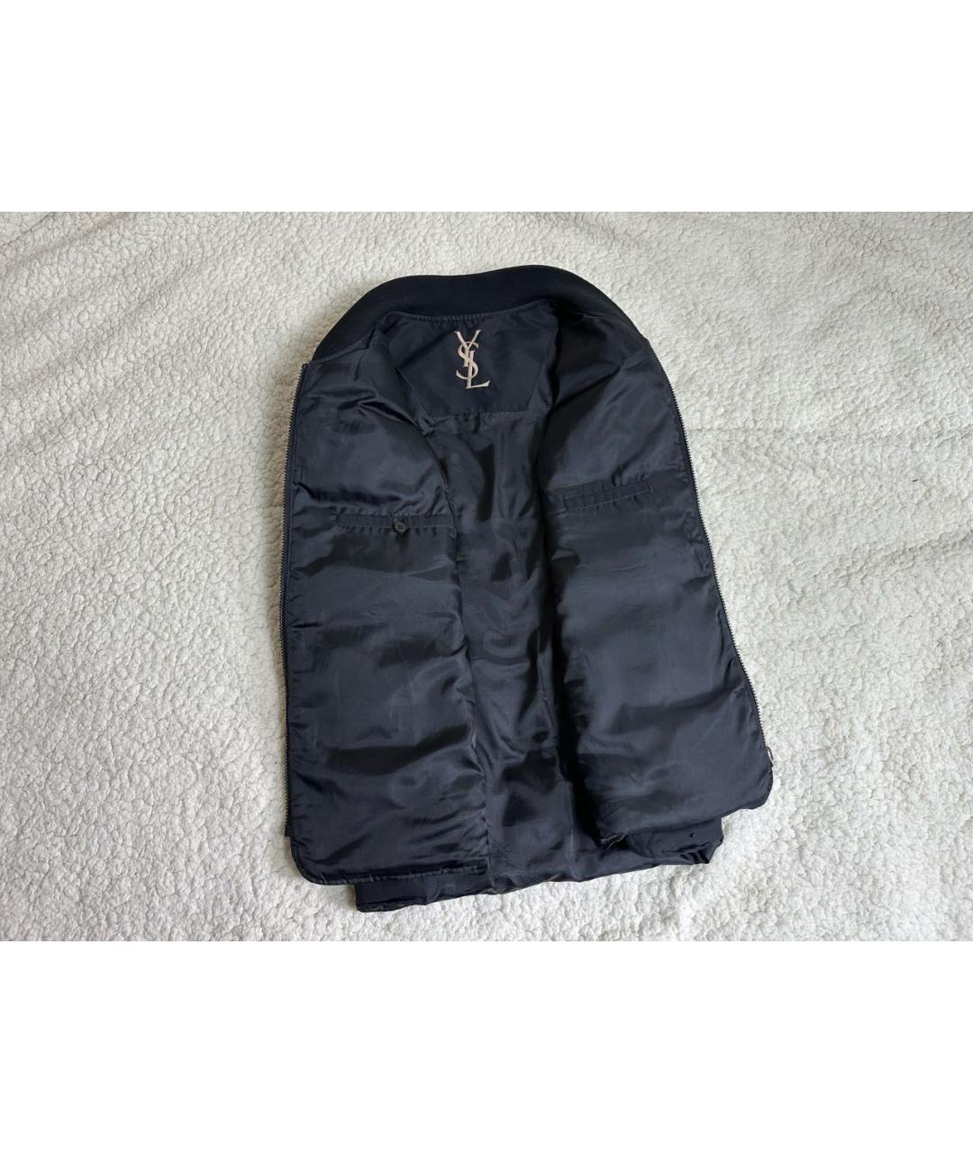 SAINT LAURENT Черный полиэстеровый жилет, фото 6