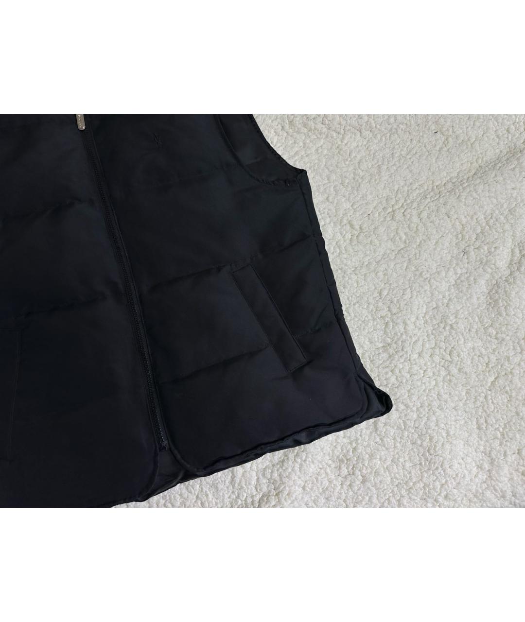 SAINT LAURENT Черный полиэстеровый жилет, фото 5