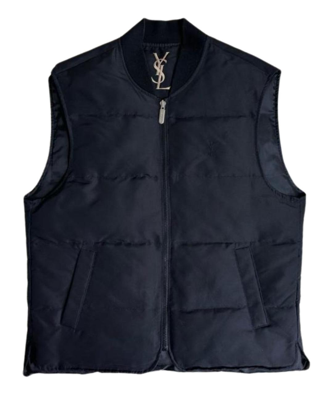 SAINT LAURENT Черный полиэстеровый жилет, фото 1