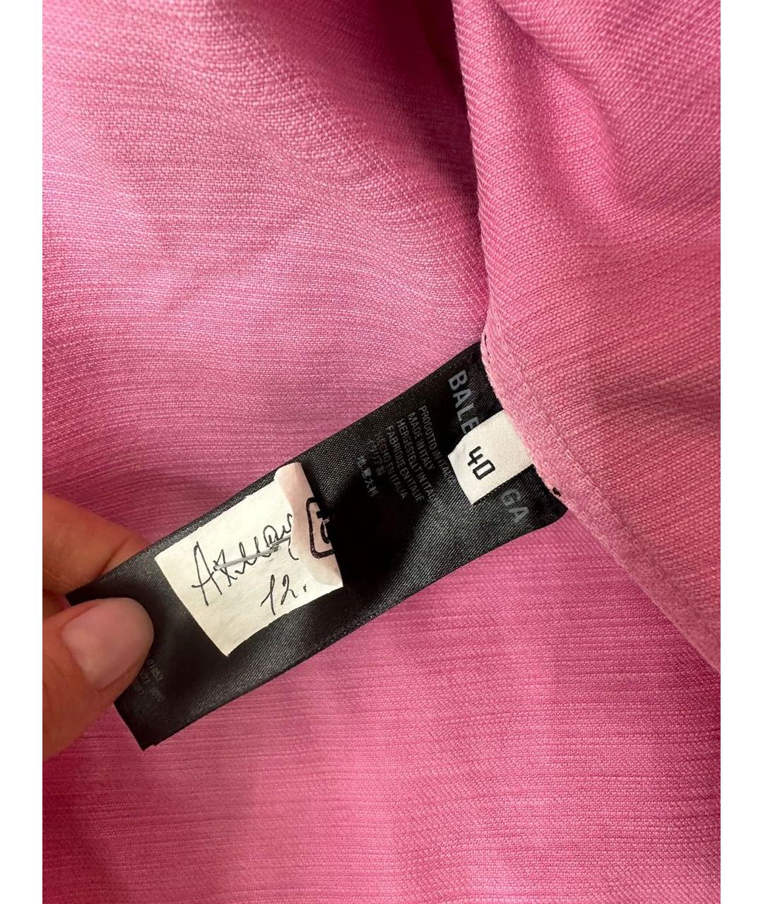 BALENCIAGA Розовый деним жакет/пиджак, фото 6