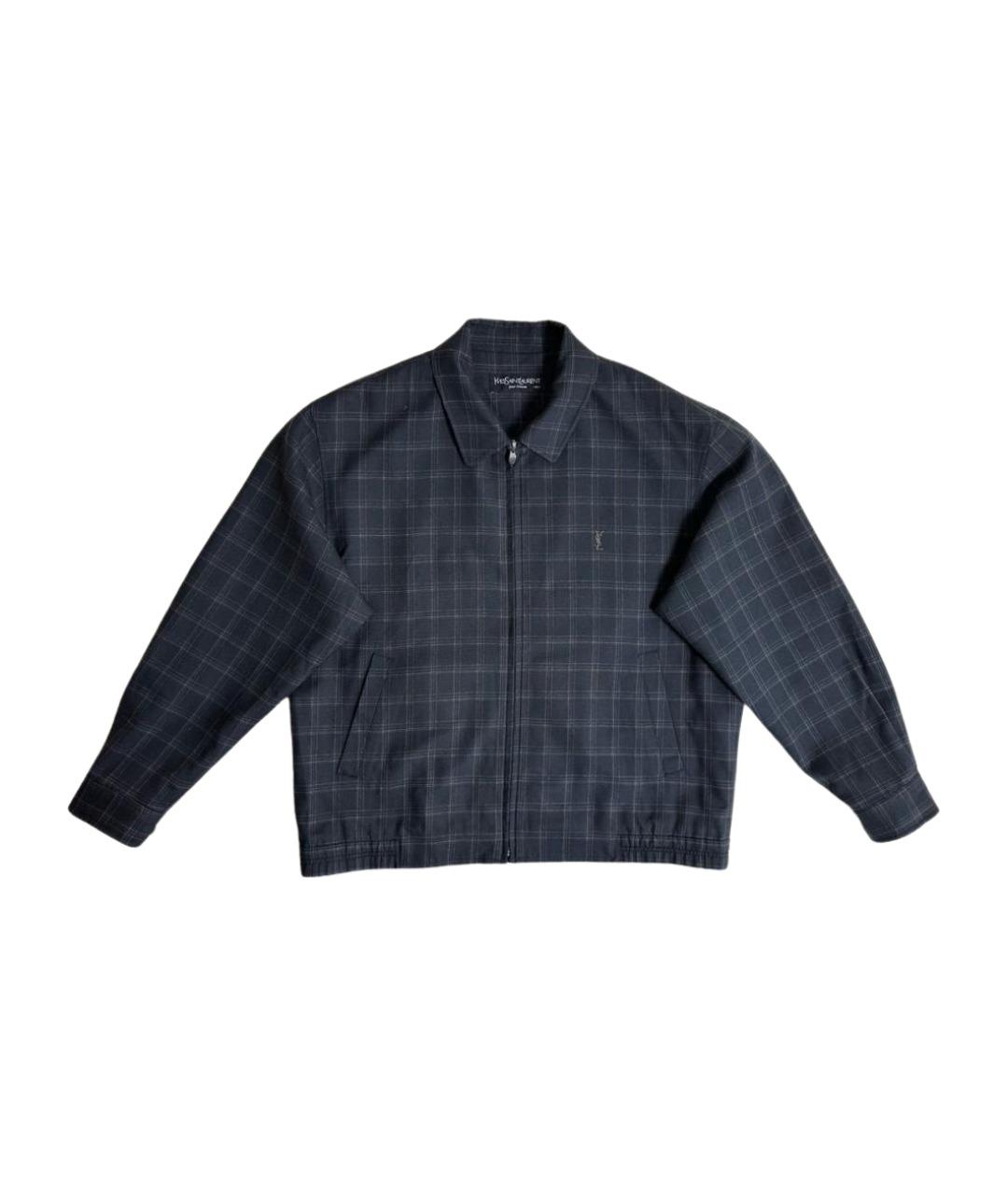 SAINT LAURENT Черная хлопковая куртка, фото 1