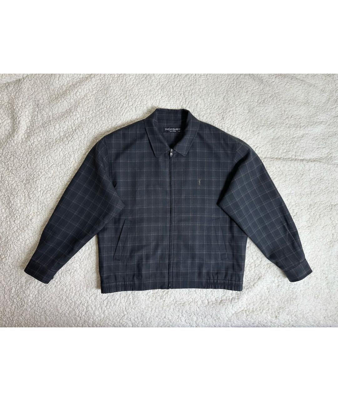 SAINT LAURENT Черная хлопковая куртка, фото 9