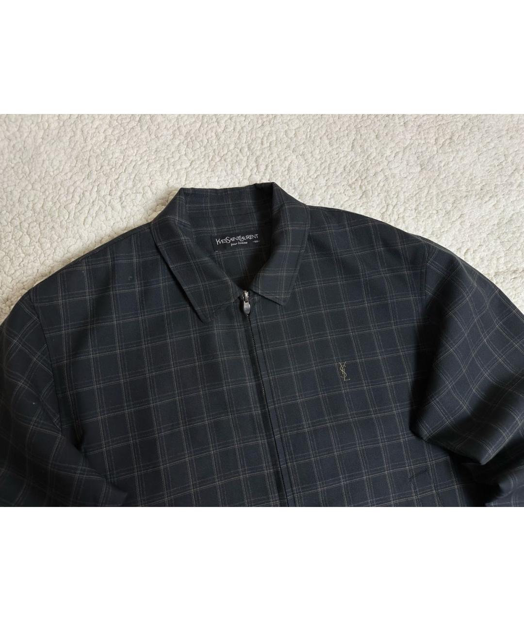 SAINT LAURENT Черная хлопковая куртка, фото 2