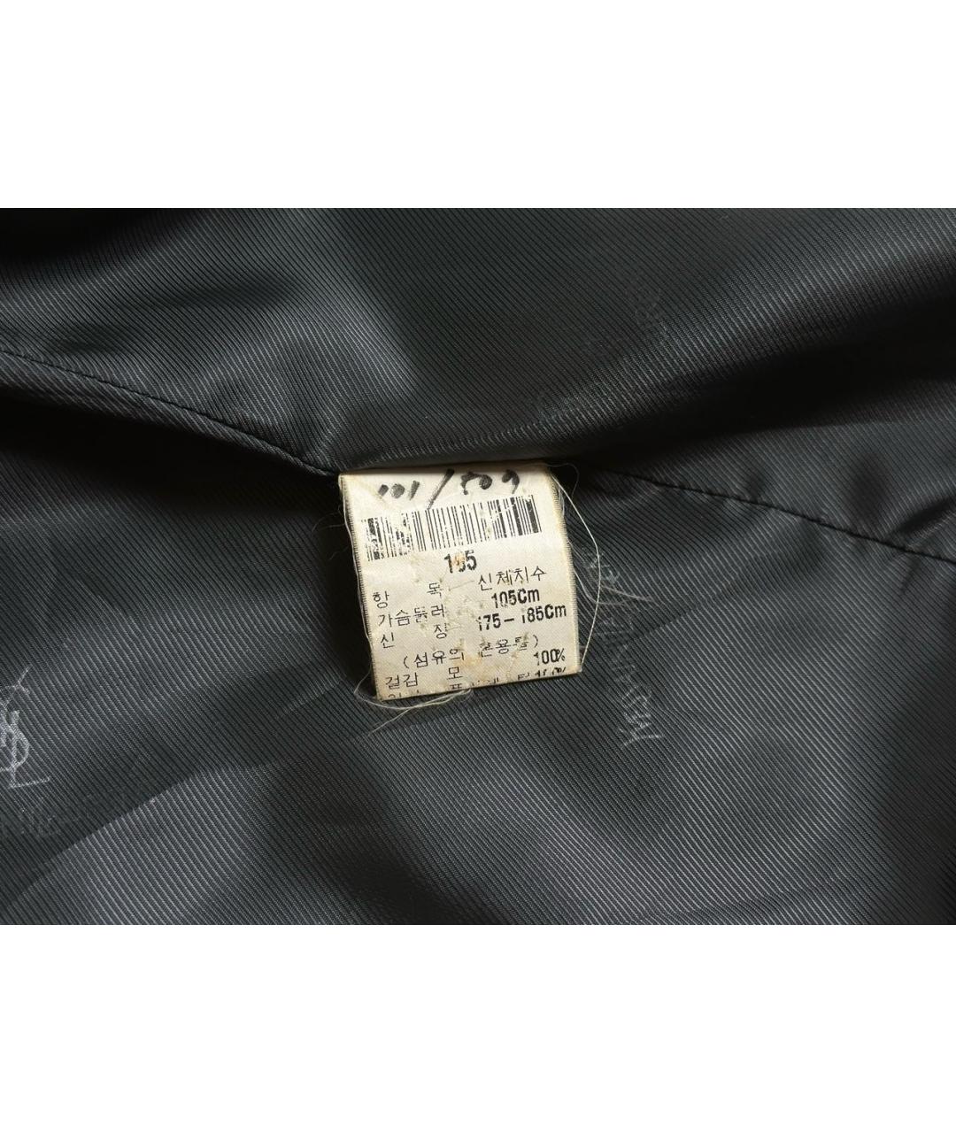 SAINT LAURENT Черная хлопковая куртка, фото 8