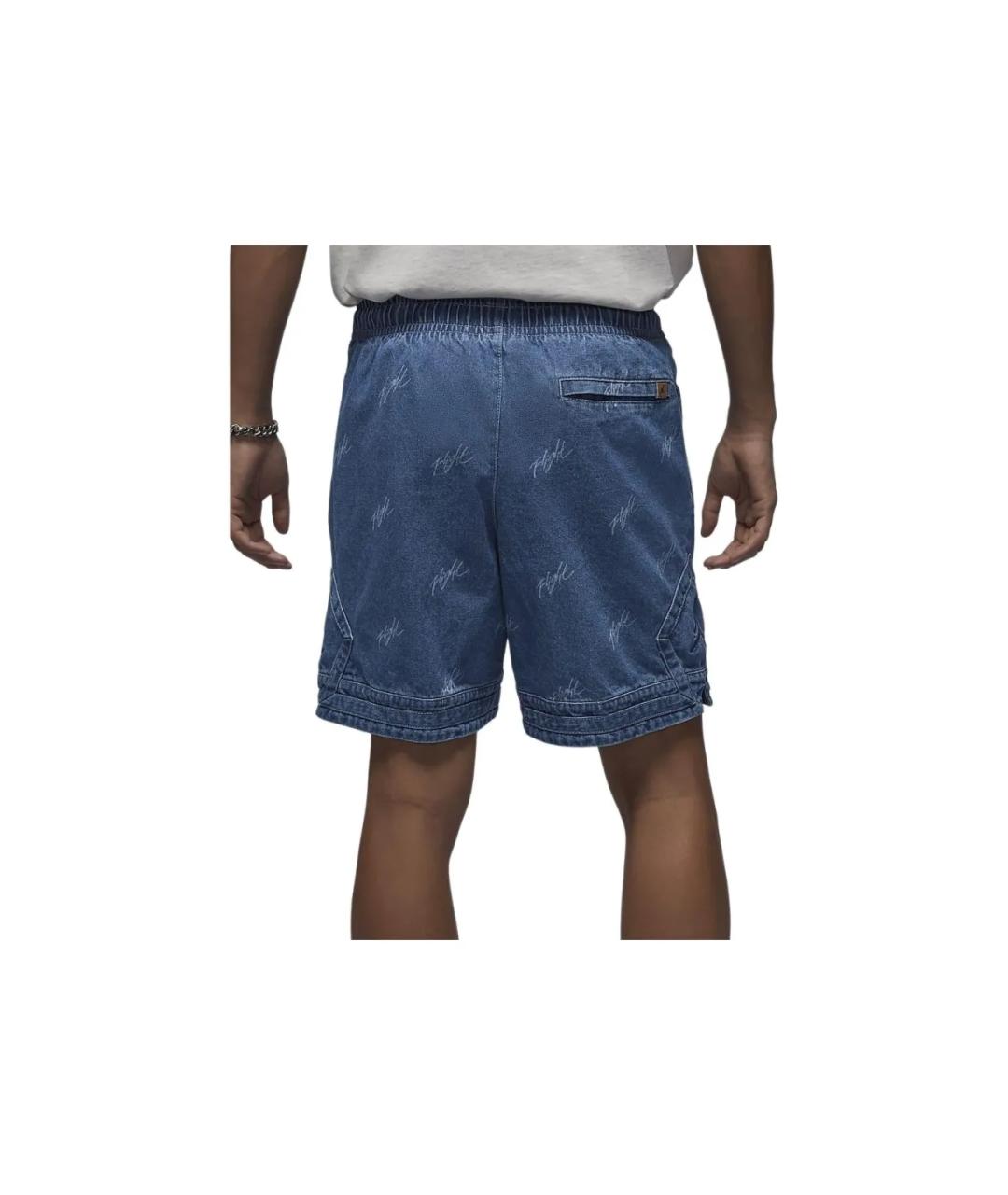 JORDAN Синие хлопковые шорты, фото 2