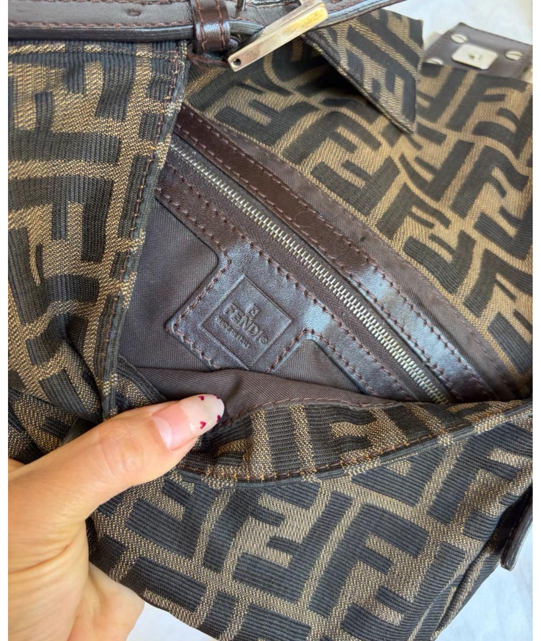 FENDI Коричневая сумка через плечо, фото 4