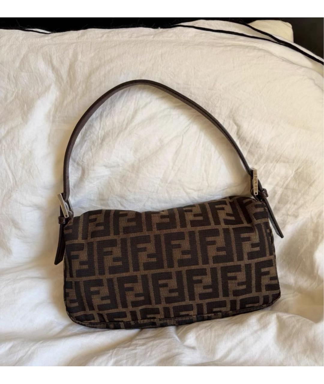 FENDI Коричневая сумка через плечо, фото 3