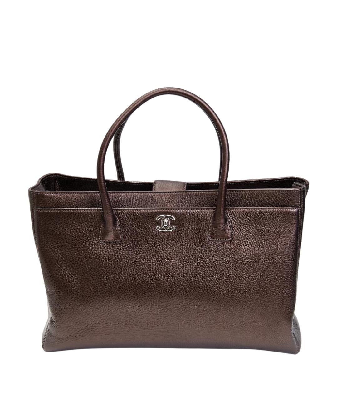 CHANEL Коричневая кожаная сумка тоут, фото 1