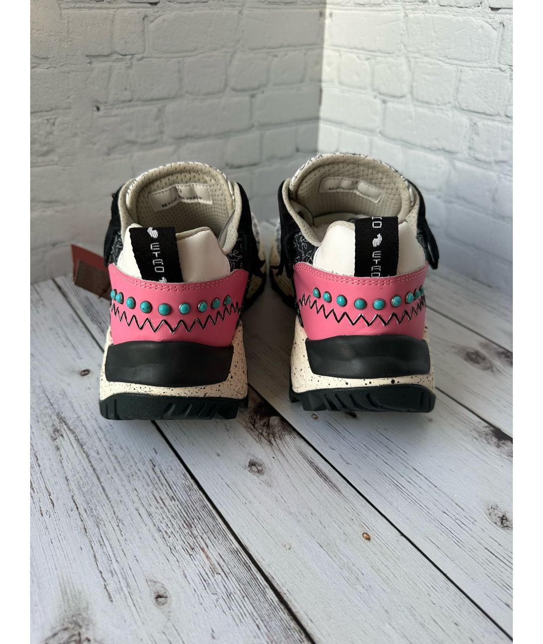 ETRO Мульти кожаные кроссовки, фото 4