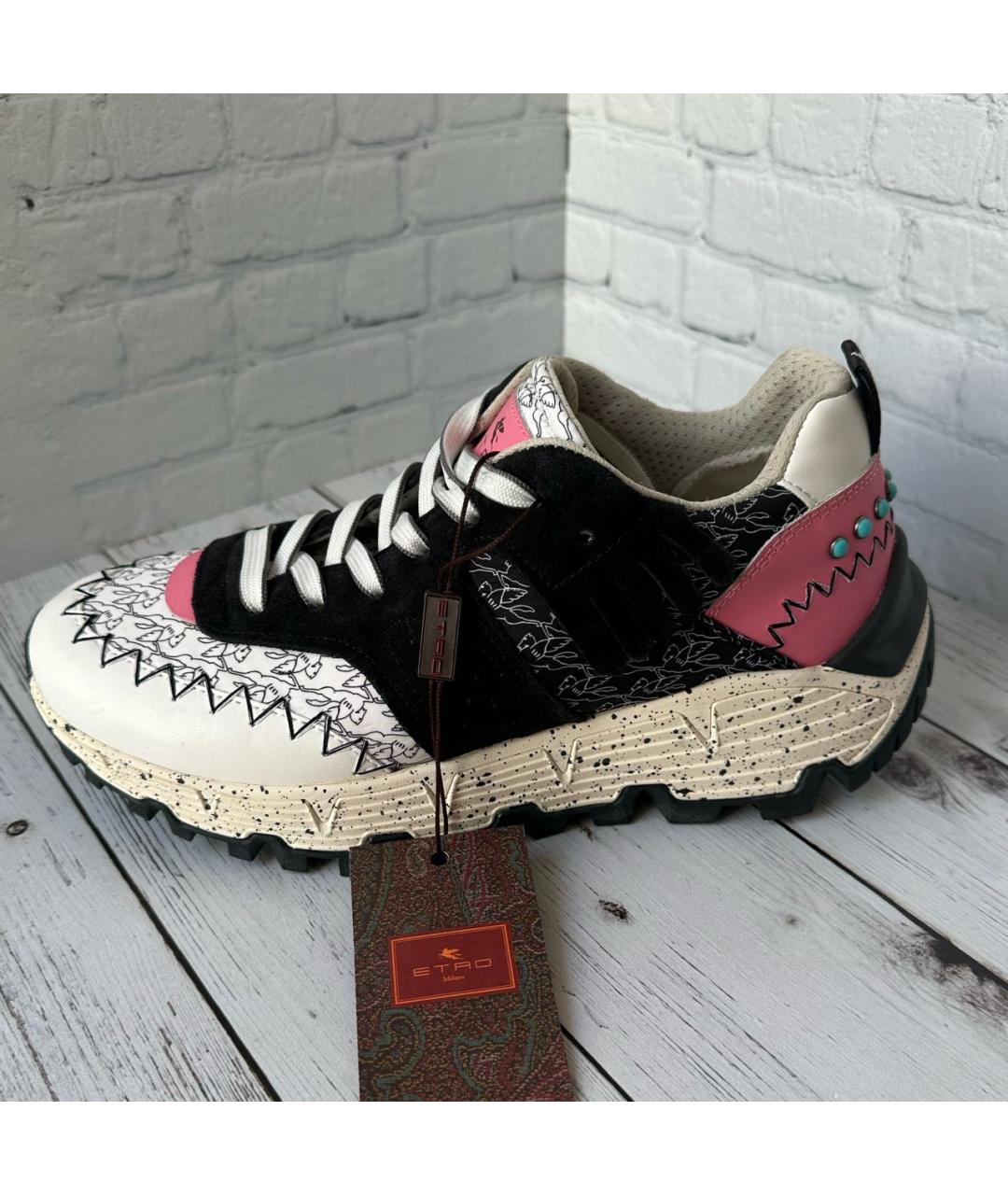 ETRO Мульти кожаные кроссовки, фото 9