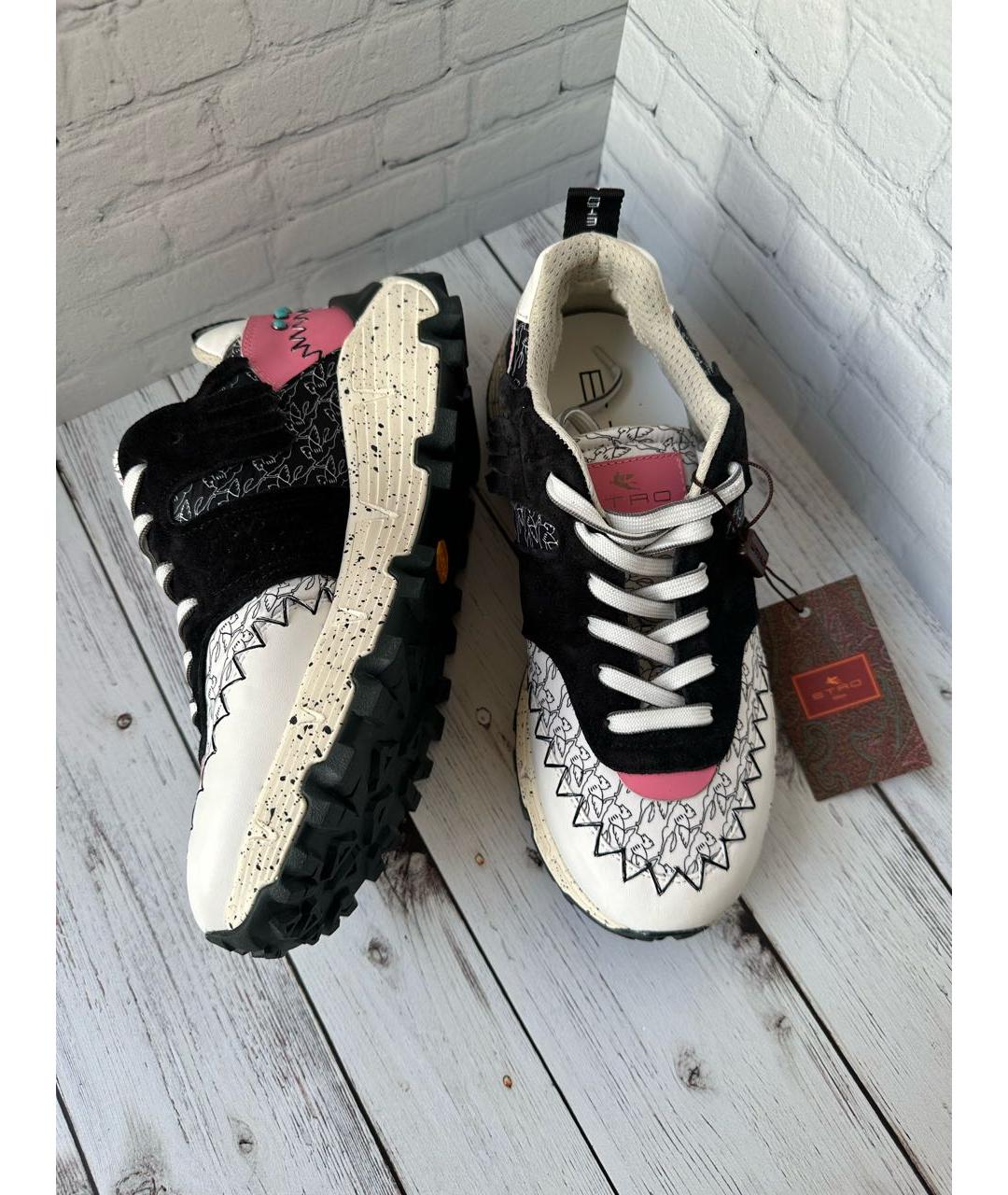 ETRO Мульти кожаные кроссовки, фото 6