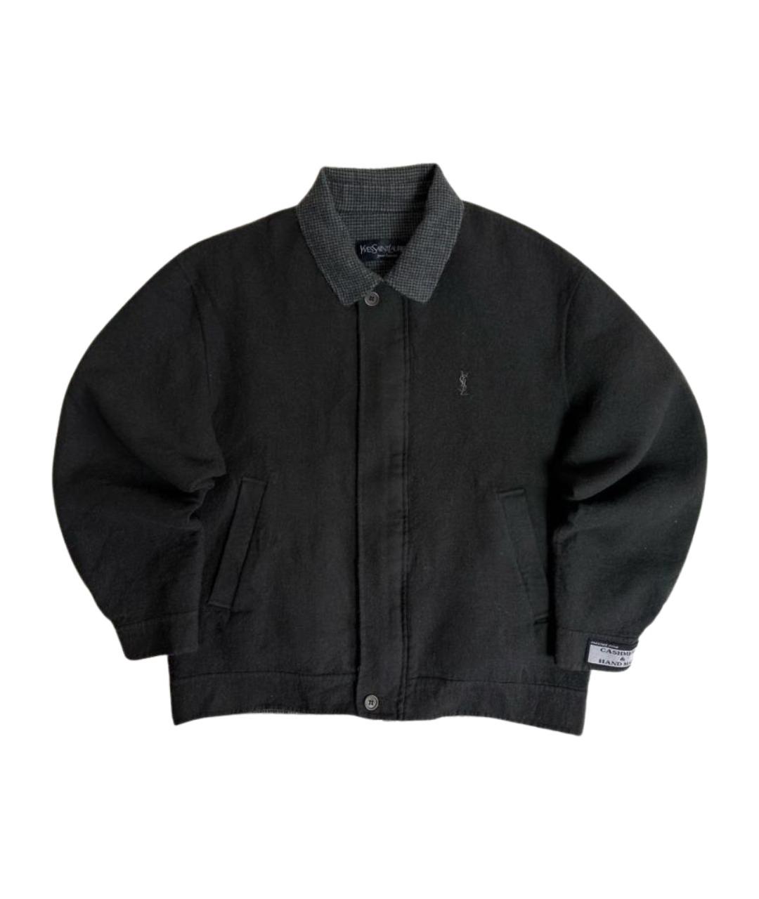 SAINT LAURENT Антрацитовая кашемировая куртка, фото 1