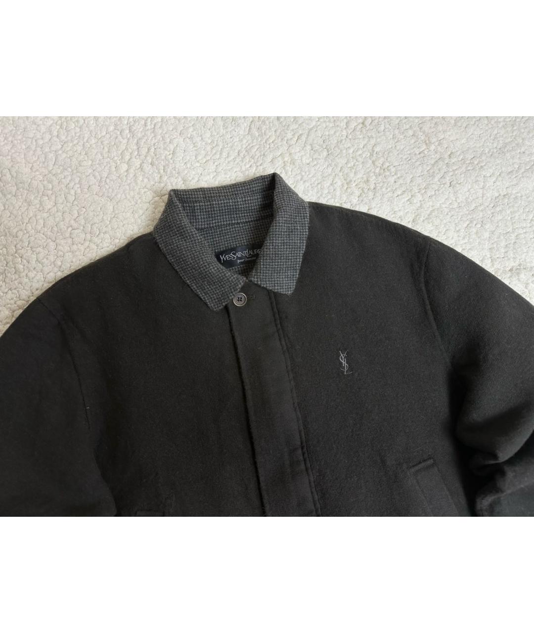 SAINT LAURENT Антрацитовая кашемировая куртка, фото 2