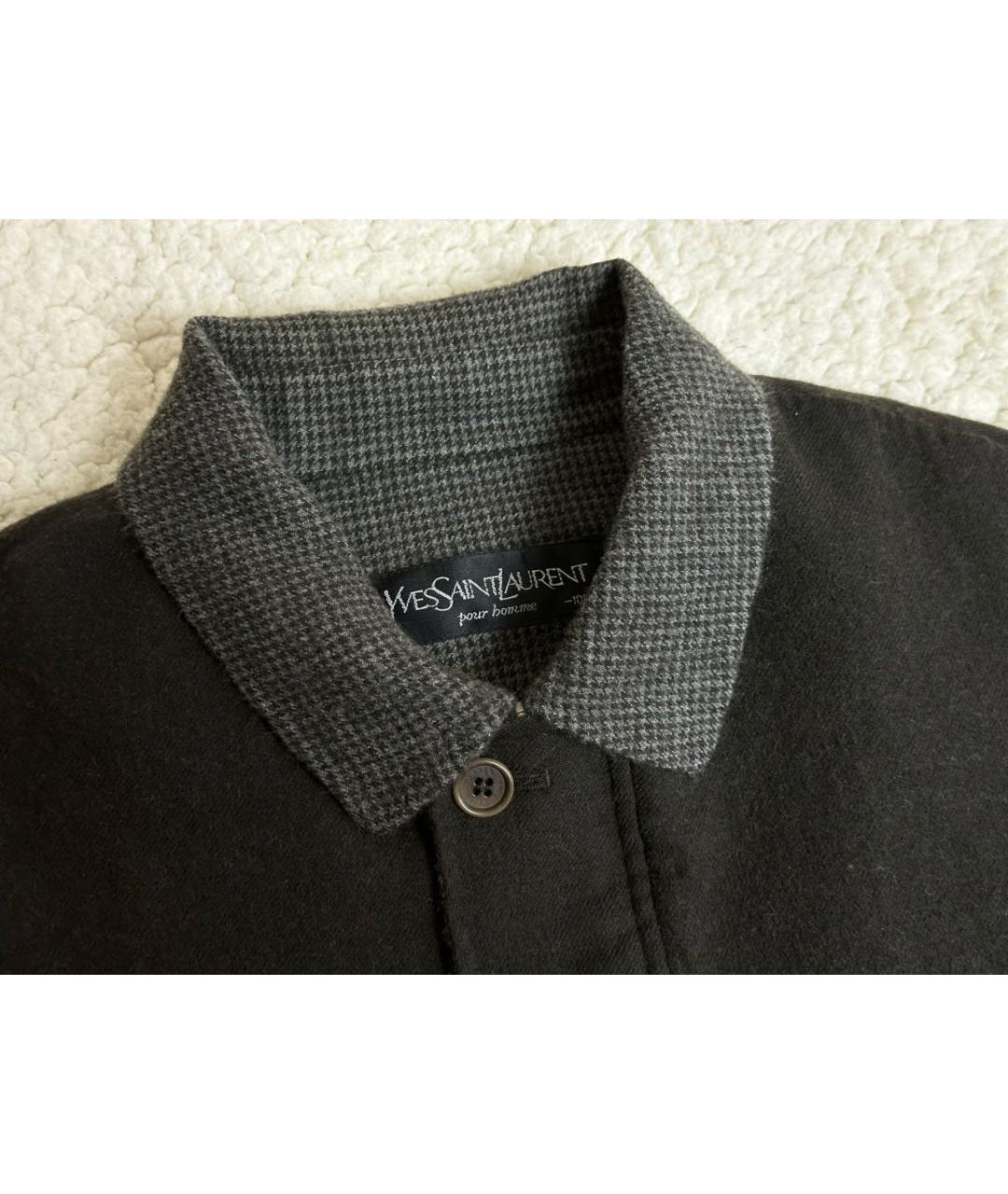 SAINT LAURENT Антрацитовая кашемировая куртка, фото 3