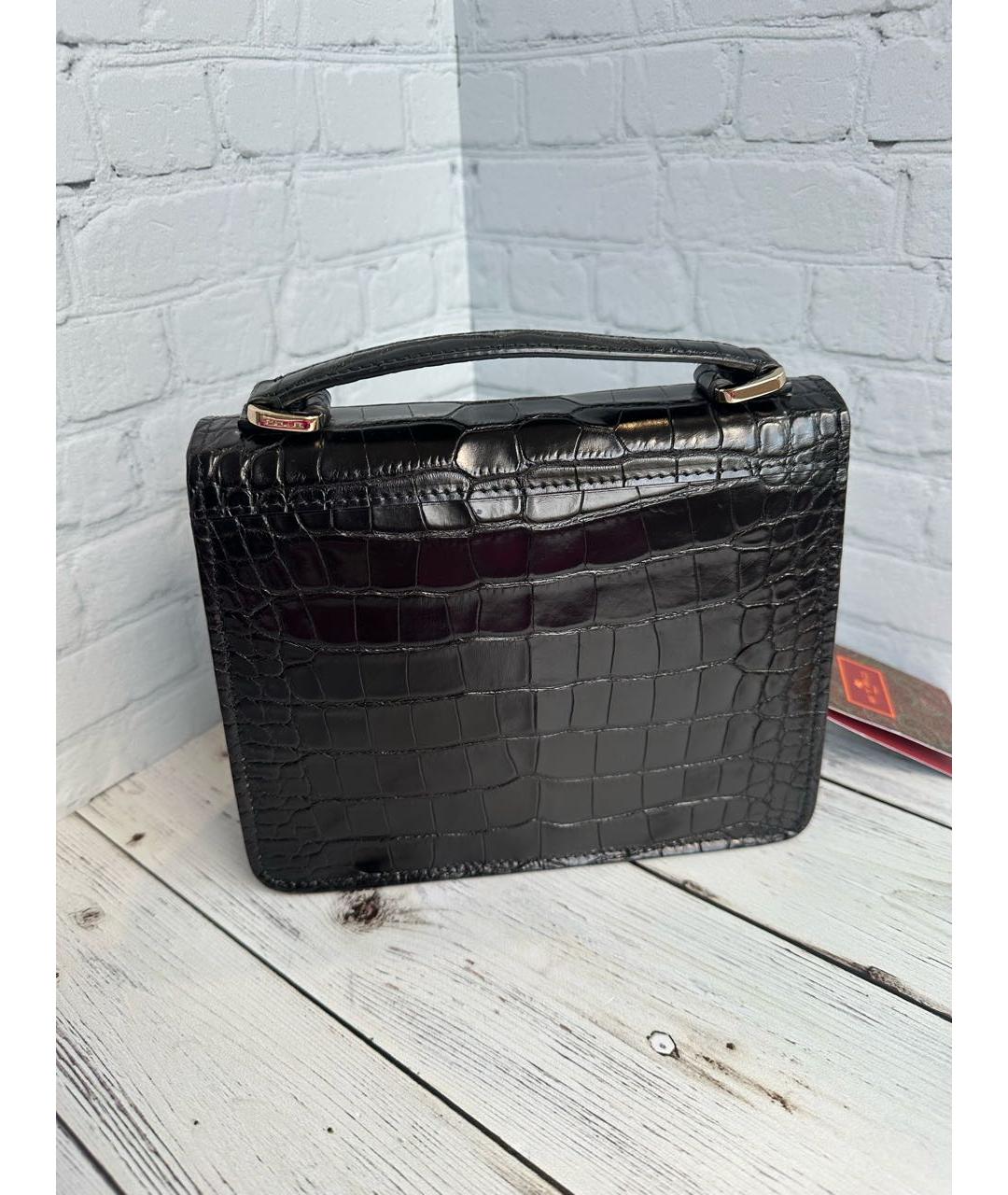ETRO Черная сумка с короткими ручками из экзотической кожи, фото 2