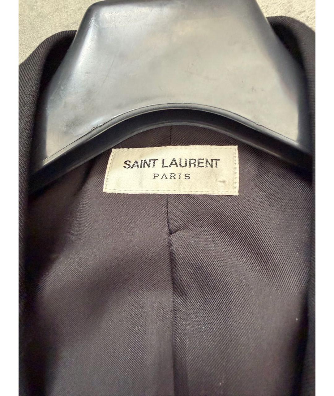SAINT LAURENT Черный шерстяной жакет/пиджак, фото 2