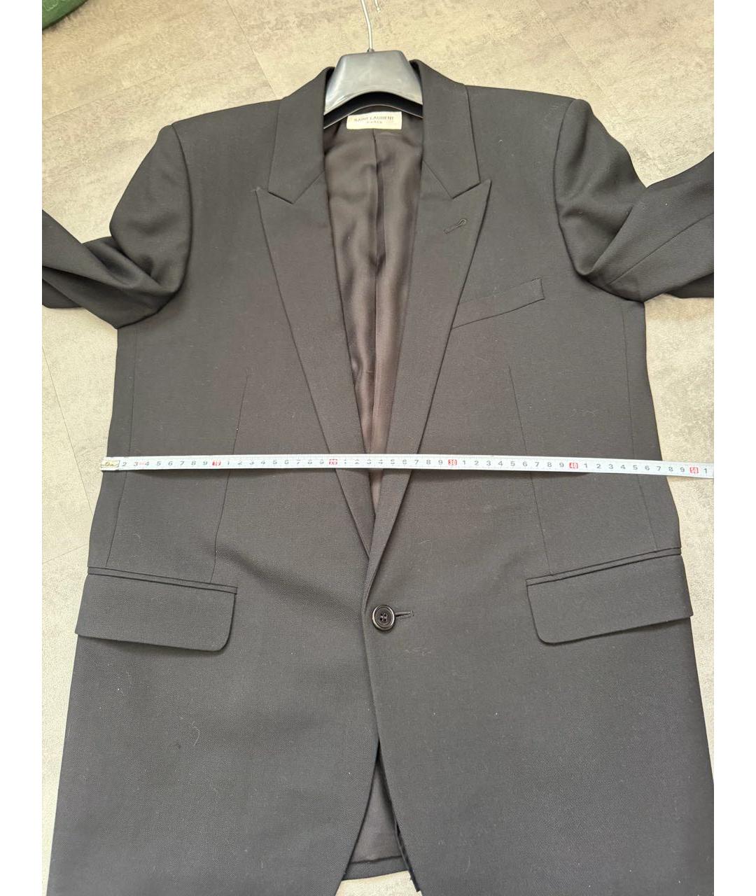 SAINT LAURENT Черный шерстяной жакет/пиджак, фото 4