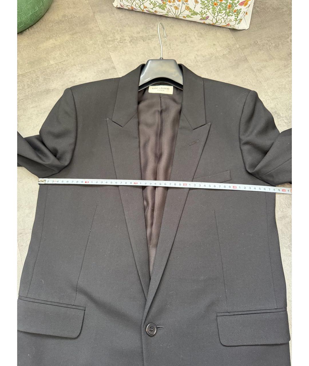 SAINT LAURENT Черный шерстяной жакет/пиджак, фото 3