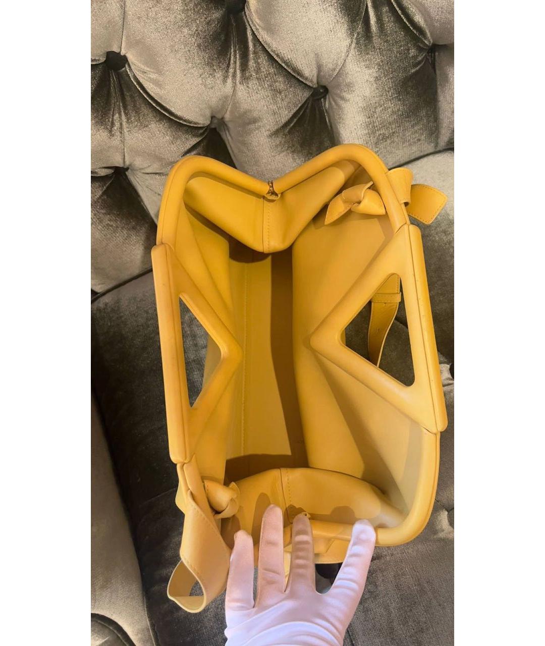 BOTTEGA VENETA Желтая кожаная сумка через плечо, фото 2