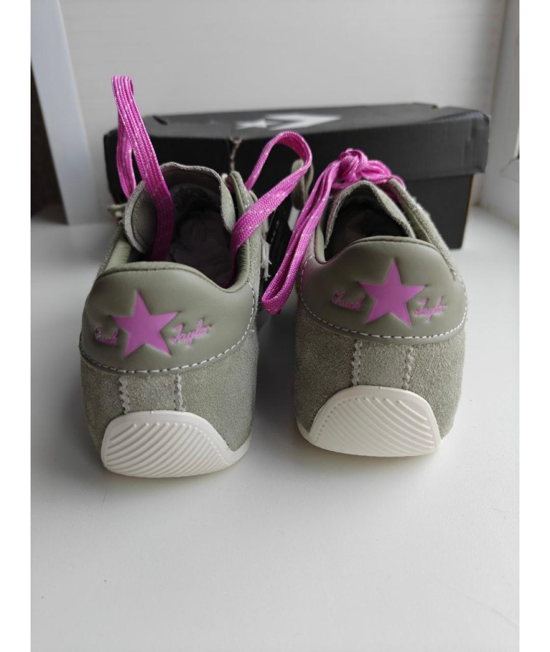 CONVERSE Зеленые замшевые кеды, фото 4