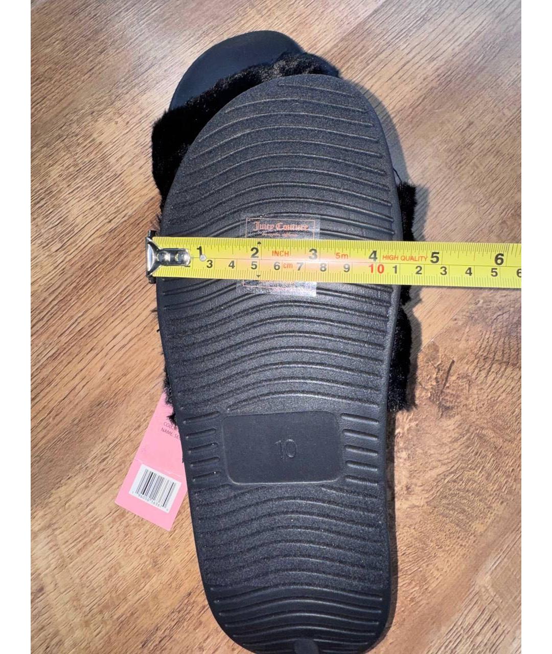 JUICY COUTURE Черные шлепанцы, фото 6
