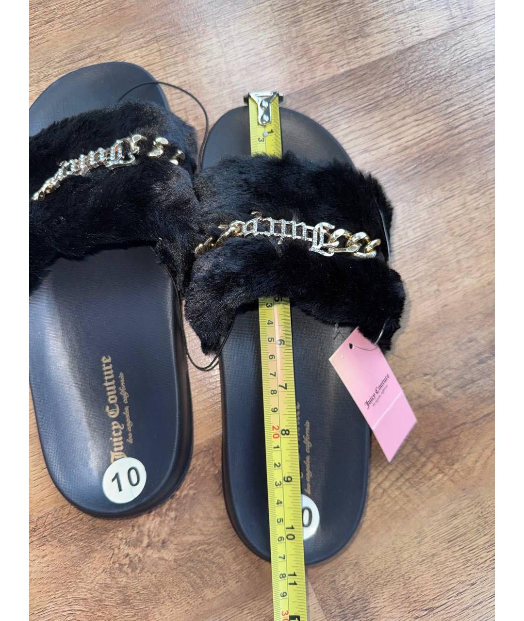 JUICY COUTURE Черные шлепанцы, фото 7