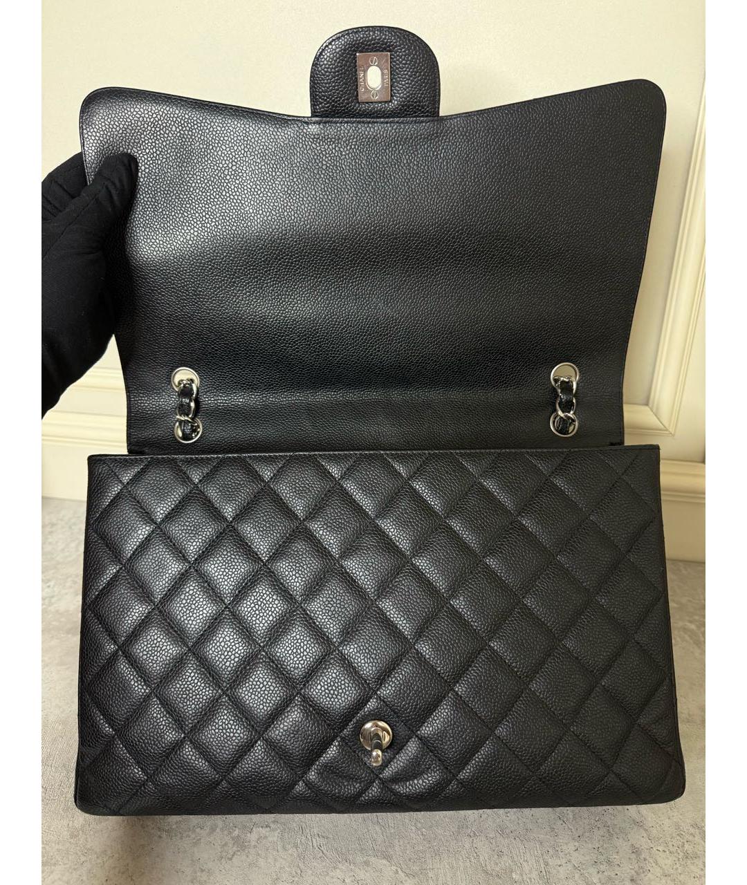 CHANEL Черная кожаная сумка через плечо, фото 7
