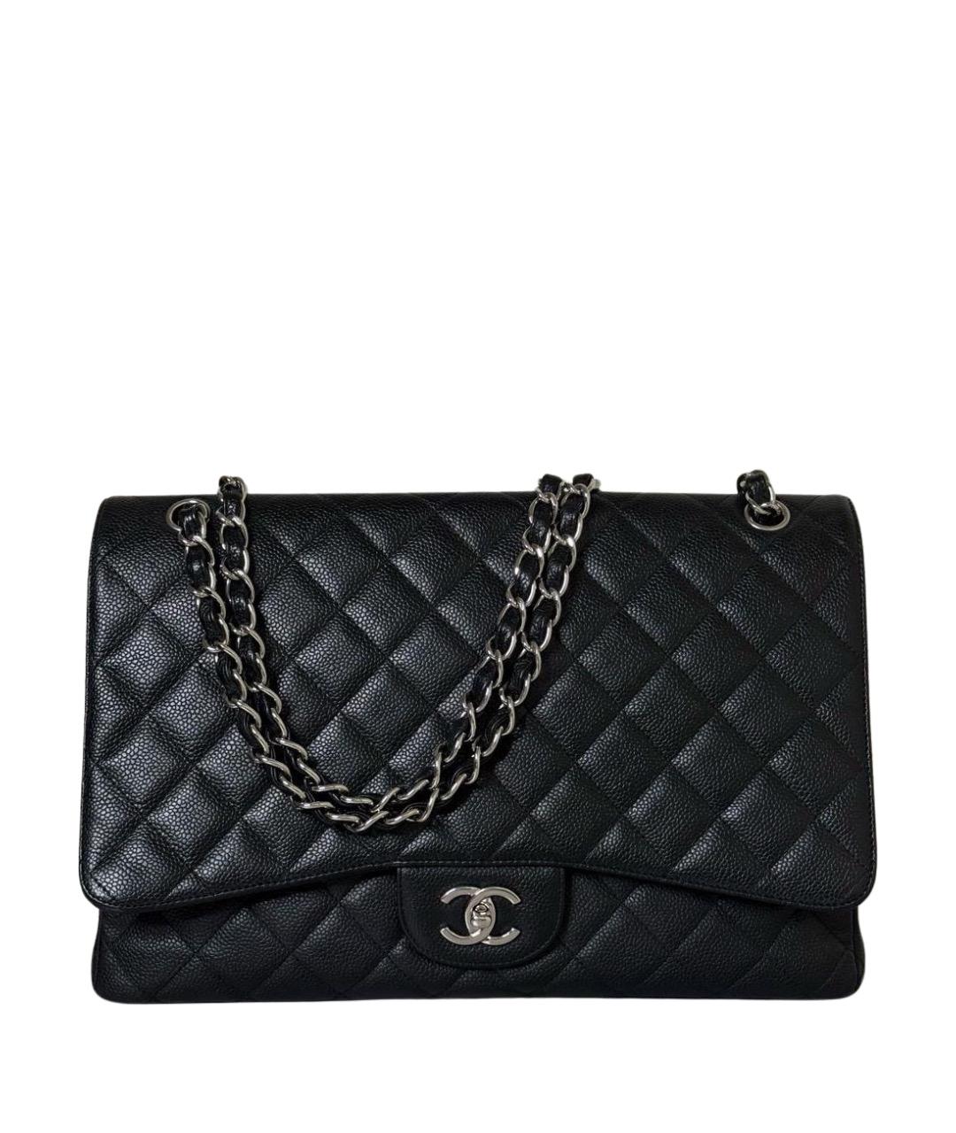 CHANEL Черная кожаная сумка через плечо, фото 1