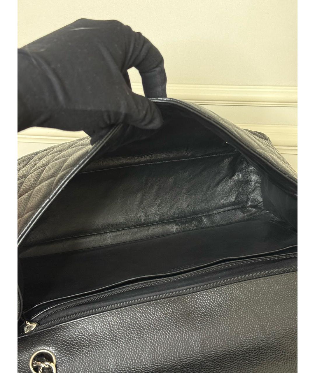 CHANEL Черная кожаная сумка через плечо, фото 5