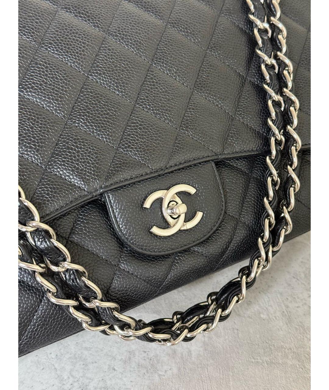 CHANEL Черная кожаная сумка через плечо, фото 8