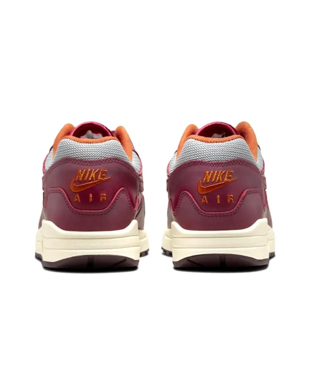 NIKE Бордовые кожаные низкие кроссовки / кеды, фото 4